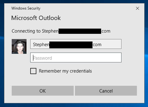 Outlook keeps asking for password windows 7